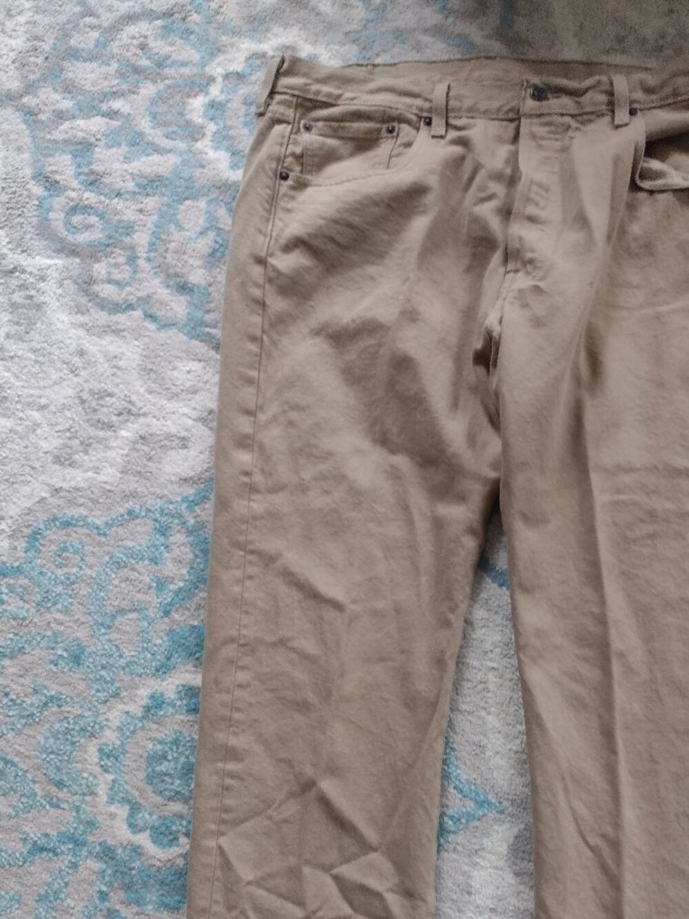 Levi Strauss 501 xx 5 pocket beige jeans 38w 32l mens